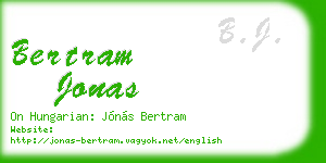 bertram jonas business card